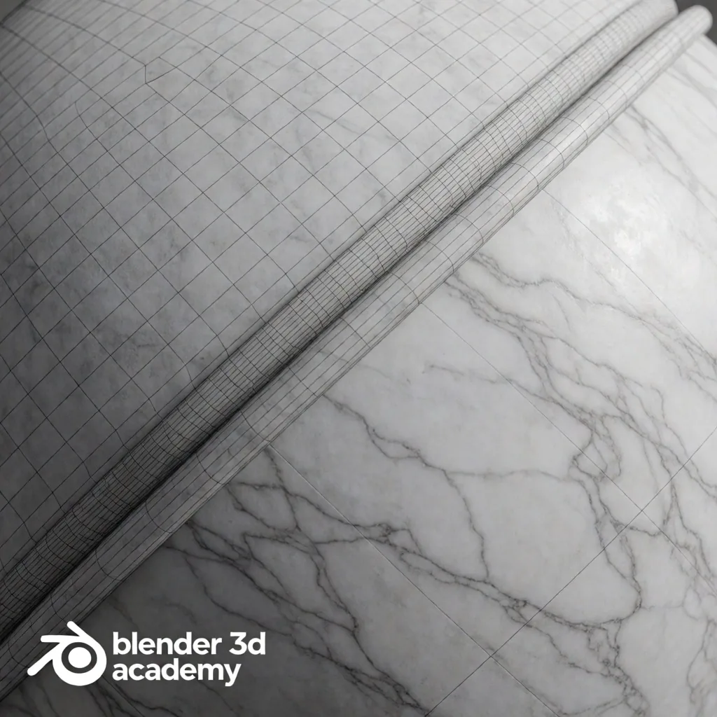 Malla de topología 3D en vista alámbrica